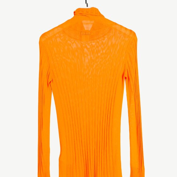 Hope Shape Orange Ribbed Turtleneck Sweater - Picture 2 of 11